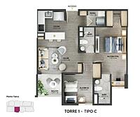 Área total construida 60,18 m²