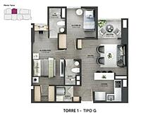 Área total construida 62,53 m²