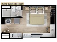 Tipo G - Área total construida 19.55 m²