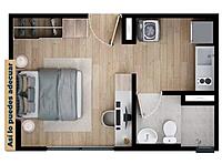 Tipo E - Área total construida 20.39 m²