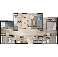 Área total construida 49 m²