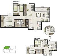 Torre 6 - Área Total construida 61,95 m²