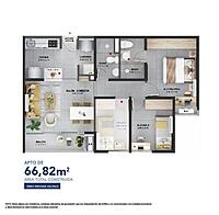 Área total construida 66.82 m²