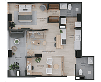 Tipología 3 -Aptos de 71,10 m²