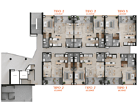 Planta Típica - Apartasuites T3